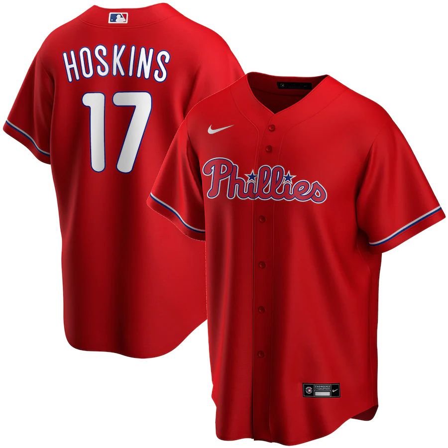 Cheap Youth Philadelphia Phillies 17 Rhys Hoskins Nike Red Alternate Replica Player MLB Jerseys